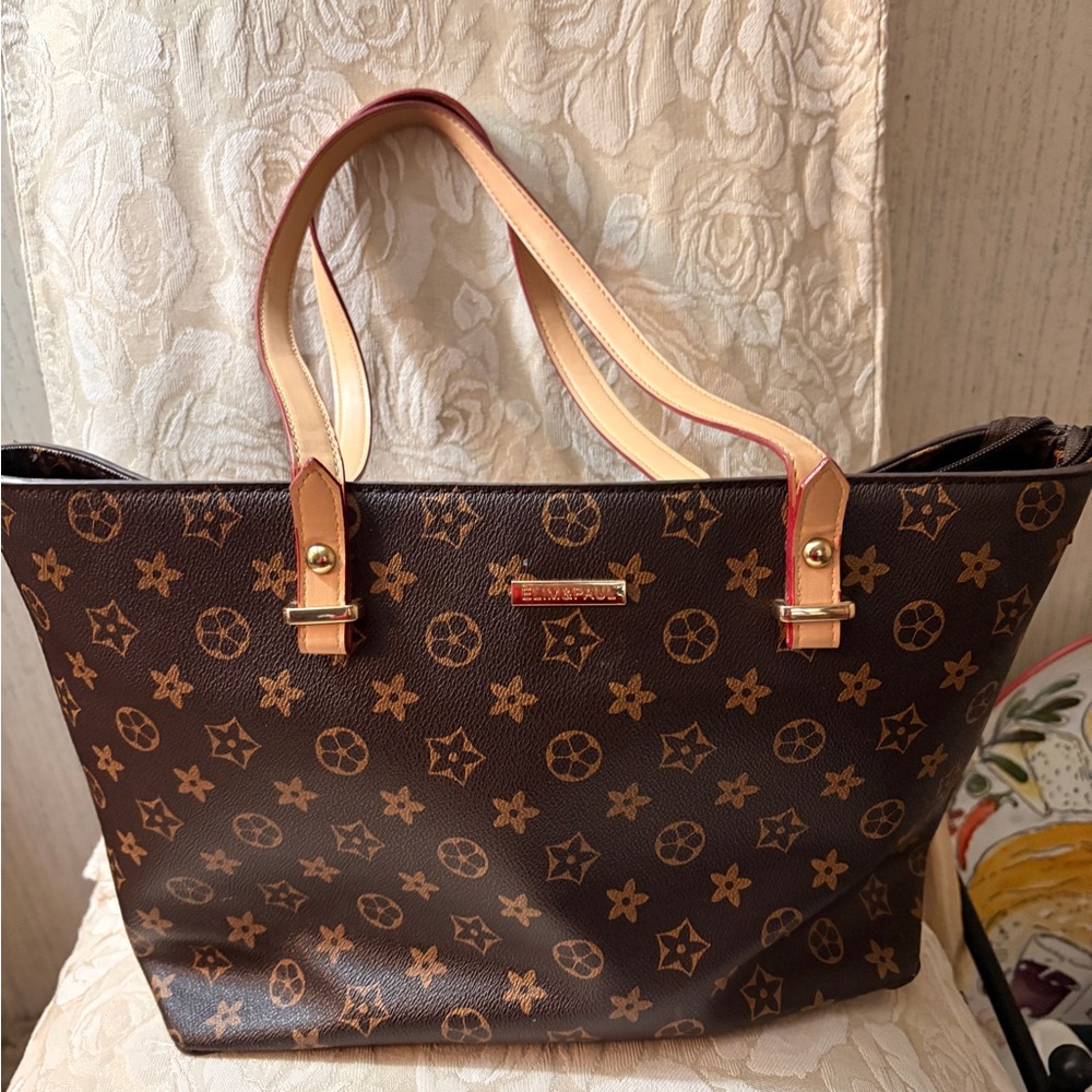 Brown Designer Tote Bag